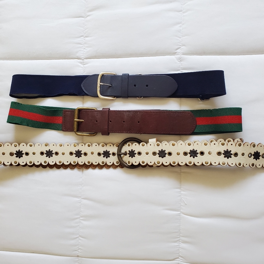 Gucci looking belt, plus two more